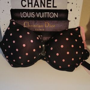 Victoria's Secret Polka Dot Push-Up Bra Black